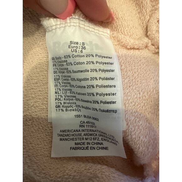 Bench Cowl Neck Sweatshirt Pale Pink Womens Small Pullover - Picture 3 of 4